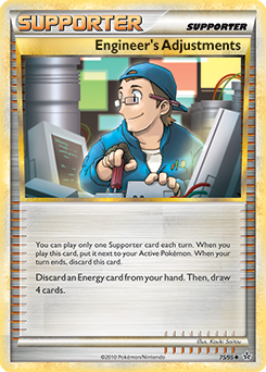 Uncommon Pokémon card Engineer's Adjustments 75/95 from Unleashed expansion