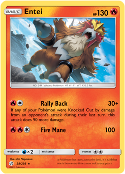 Entei 28/236 Pokémon card from Cosmic Eclipse for sale at best price