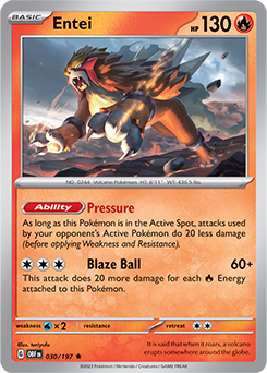 Entei 30/197 Pokémon card from Obsidian Flames for sale at best price