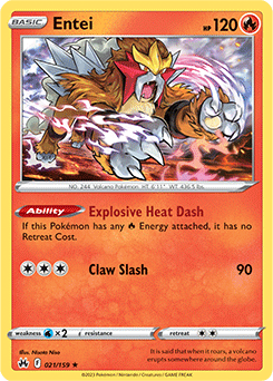Entei 021/159 Pokémon card from Crown Zenith for sale at best price
