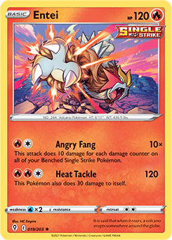 Entei 19/203 Pokémon card from Evolving Skies for sale at best price