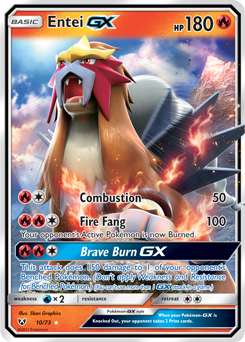 Entei GX 10/73 Pokémon card from Shining Legends for sale at best price