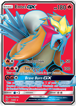 Full Art Pokémon Pokémon card Entei GX 71/73 from Shining Legends expansion