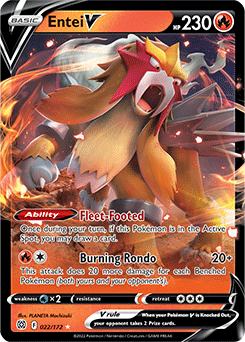 Entei V 022/172 Pokémon card from Brilliant Stars for sale at best price