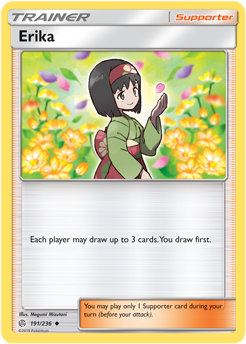 Erika 191/236 Pokémon card from Cosmic Eclipse for sale at best price