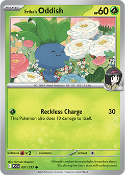 Carte Pokémon Communes Mystherbe d'Erika 1/217 de la série Héros Transcendants