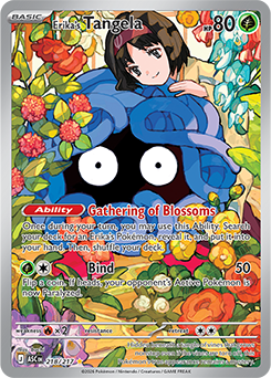 Carte Pokémon Illustration rare Saquedeneu d'Erika 218/217 de la série Héros Transcendants