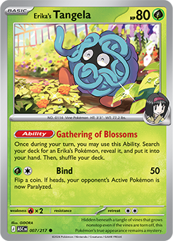 Carte Pokémon Communes Saquedeneu d'Erika 7/217 de la série Héros Transcendants