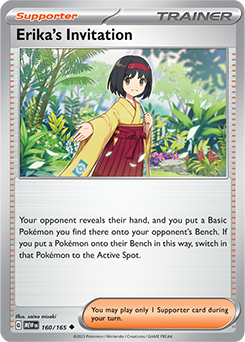 Uncommon Pokémon card Erika's Invitation 160/165 from 151 expansion