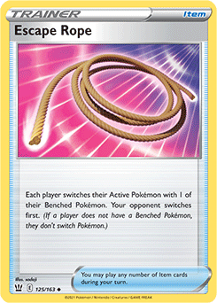 Escape Rope 125/163 Pokémon card from Battle Styles for sale at best price