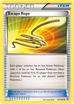 Uncommon Pokémon card Escape Rope 127/160 from Primal Clash expansion