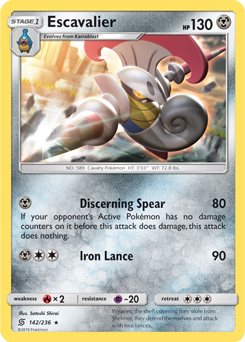 Escavalier 142/236 Pokémon card from Unified Minds for sale at best price