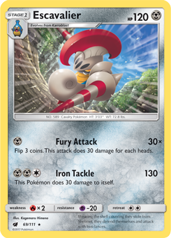 Escavalier 69/111 Pokémon card from Crimson Invasion for sale at best price