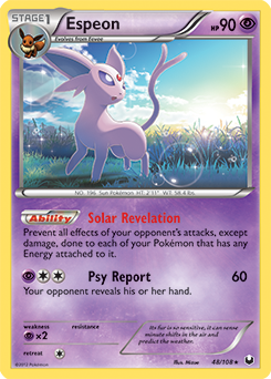 Espeon 48/108 Pokémon card from Dark Explorers for sale at best price