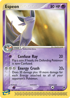 Carte Pokémon Rare Mentali 16/100 de la série Ex Tempête de Sable