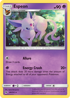 Espeon 89/214 Pokémon card from Lost Thunder for sale at best price
