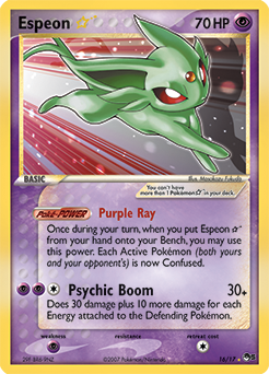 Carte Pokémon Espeon Star 16/17 de la série POP 5 en vente au meilleur prix