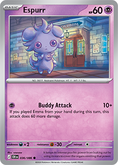 Carte Pokémon Communes Psystigri 36/86 de la série Chaos Ascendant