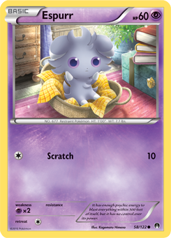 Espurr 58/122 Pokémon card from Breakpoint for sale at best price