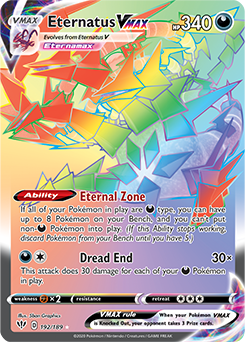 Eternatus VMAX 192/189 Pokémon card from Darkness Ablaze for sale at best price