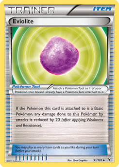 Uncommon Pokémon card Eviolite 91/101 from Noble Victories expansion