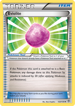 Uncommon Pokémon card Eviolite 122/135 from Plasma Storm expansion