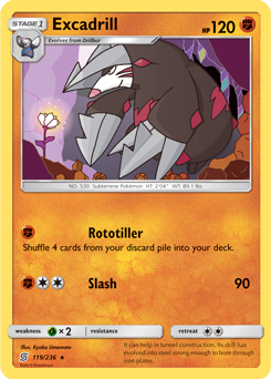 Excadrill 119/236 Pokémon card from Unified Minds for sale at best price