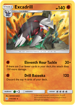 Excadrill 115/236 Pokémon card from Cosmic Eclipse for sale at best price