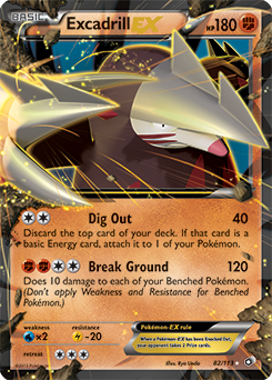 Excadrill EX 82/113 Pokémon card from Legendary Treasures for sale at best price