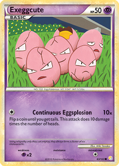 Exeggcute 63/123 Pokémon card from HeartGold SoulSilver for sale at best price