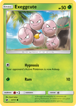 Exeggcute 4/111 Pokémon card from Crimson Invasion for sale at best price
