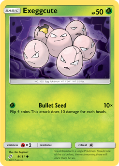 Exeggcute 8/181 Pokémon card from Team Up for sale at best price
