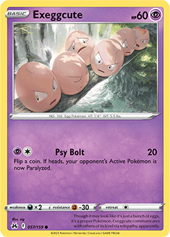 Exeggcute 057/159 Pokémon card from Crown Zenith for sale at best price
