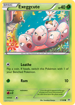 Exeggcute 1/108 Pokémon card from Roaring Skies for sale at best price