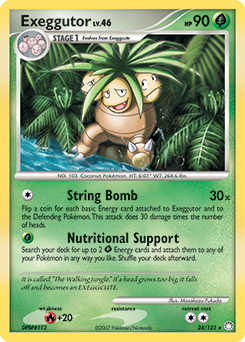 Rare Pokémon card Exeggutor 24/123 from Mysterious Treasures expansion