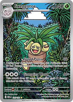 Illustration rare Pokémon card Exeggutor 135/132 from Mega Evolution expansion