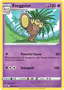 Exeggutor 058/159 Pokémon card from Crown Zenith for sale at best price