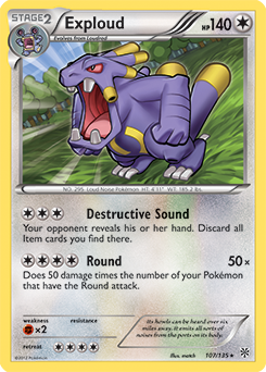 Exploud 107/135 Pokémon card from Plasma Storm for sale at best price
