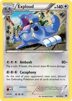 Exploud 82/124 Pokémon card from Fates Collide for sale at best price