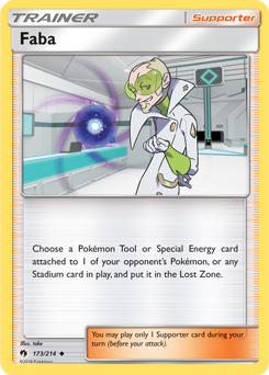 Faba 173/214 Pokémon card from Lost Thunder for sale at best price