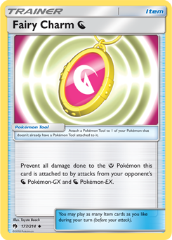 Uncommon Pokémon card Fairy Charm D 177/214 from Lost Thunder expansion