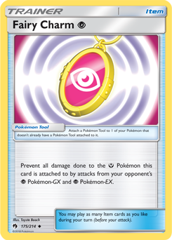 Uncommon Pokémon card Fairy Charm P 175/214 from Lost Thunder expansion