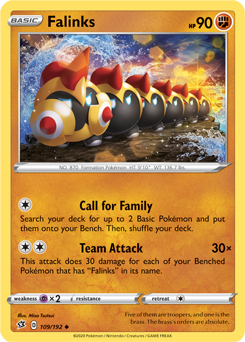 Falinks 109/192 Pokémon card from Rebel Clash for sale at best price