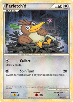 Farfetch'd 19/123 Pokémon card from HeartGold SoulSilver for sale at best price