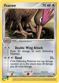 Carte Pokémon Peu commune Rapasdepic 37/100 de la série Ex Tempête de Sable
