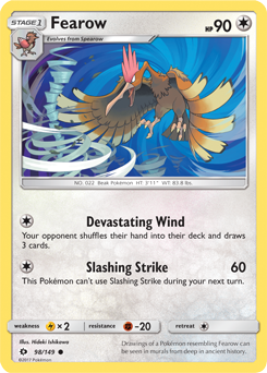 Fearow 98/149 Pokémon card from Sun & Moon for sale at best price