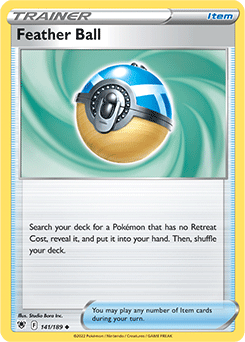 Feather Ball 141/189 Pokémon card from Astral Radiance for sale at best price