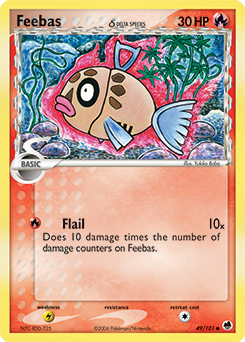 Feebas 49/101 Pokémon card from Ex Dragon Frontiers for sale at best price