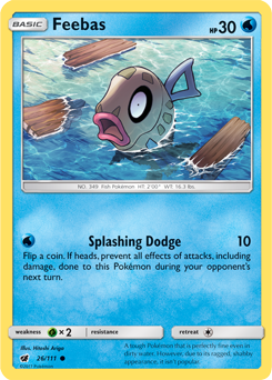 Feebas 26/111 Pokémon card from Crimson Invasion for sale at best price