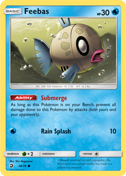 Feebas 28/70 Pokémon card from Dragon Majesty for sale at best price